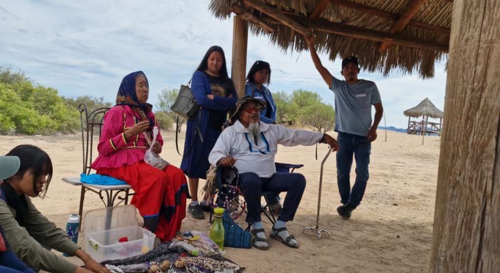 Indigenous Comcaac elders sharing traditional knowledge.